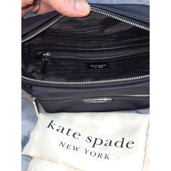 NWT Kate Spade Sam Icon KSNYL Belt Bag Black Nylon Waist Pack KB134 & dust bag - Picture 5 of 7